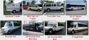 Our buses, shuttle vans are clean and ready for you